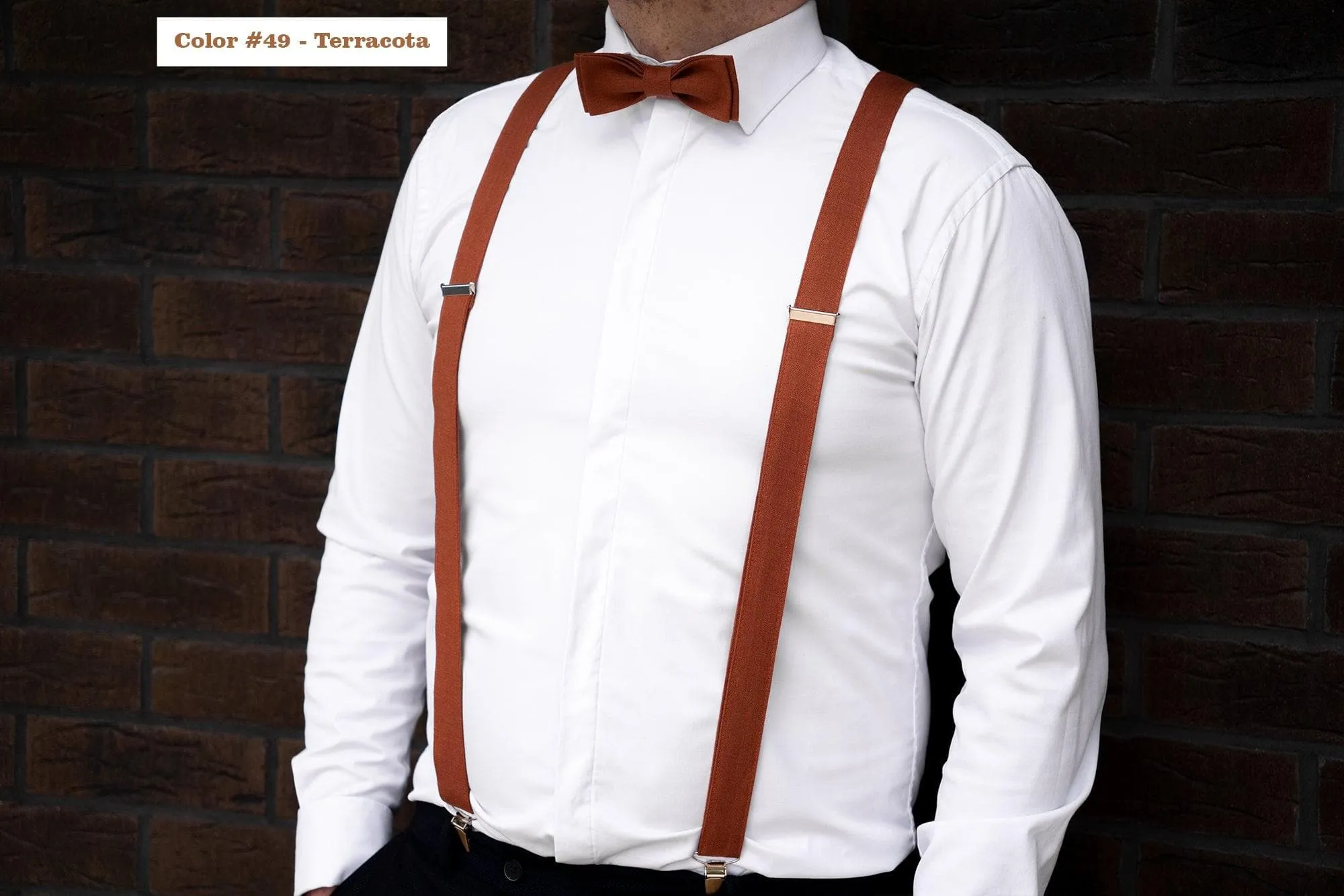 Moss green linen bow tie for boys | Linen wedding bow tie for groomsmen