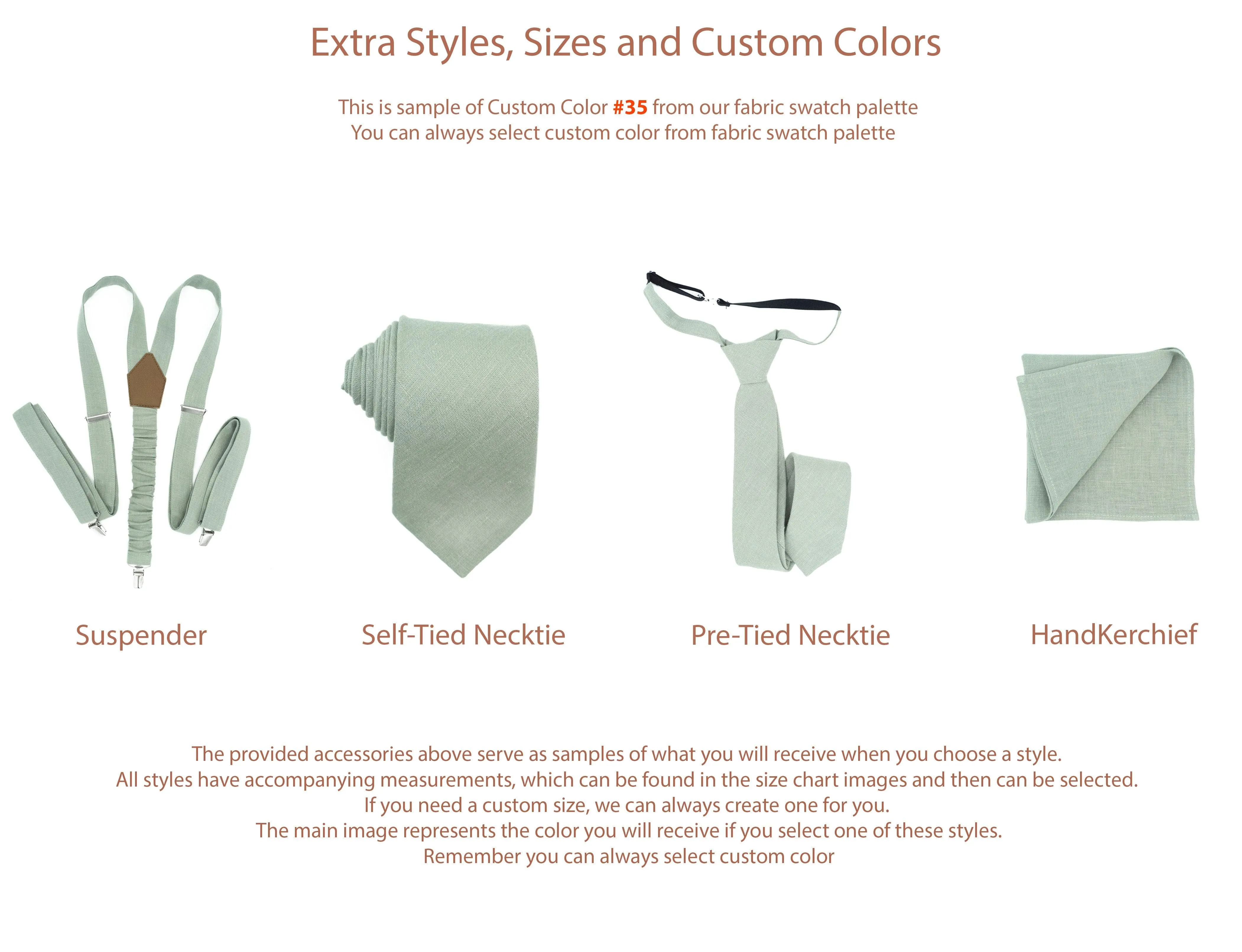 Moss green linen bow tie for boys | Linen wedding bow tie for groomsmen