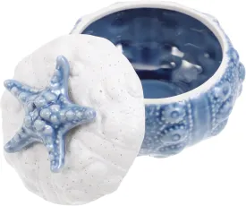 Nautical Jewelry Box Ceramic Jewelry Organizer Sea Shell Trinket Holder Earring Holder Treasure Box Wrapping Box Desk Organizer Beach Ocean Party Decoration Blue