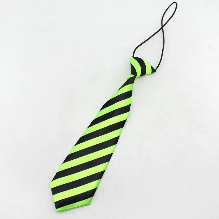 Neck tie fashion boys necktie choker kids striped bow tie children cravat neckwear