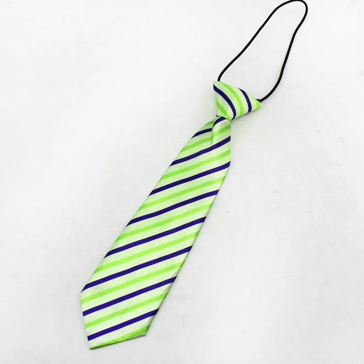 Neck tie fashion boys necktie choker kids striped bow tie children cravat neckwear