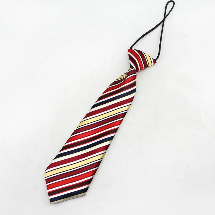 Neck tie fashion boys necktie choker kids striped bow tie children cravat neckwear