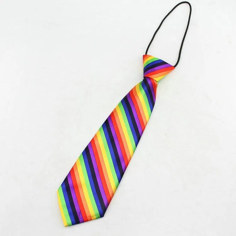 Neck tie fashion boys necktie choker kids striped bow tie children cravat neckwear