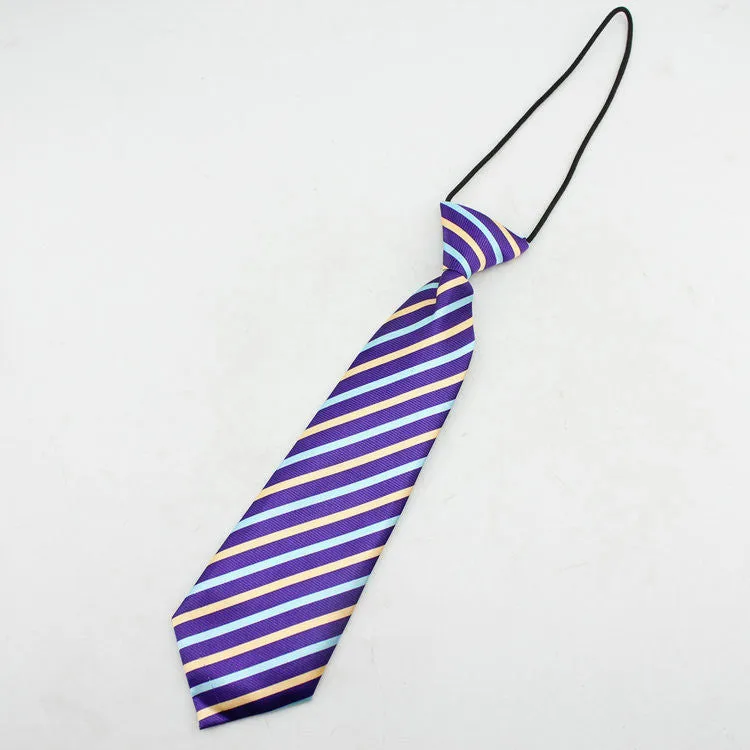Neck tie fashion boys necktie choker kids striped bow tie children cravat neckwear