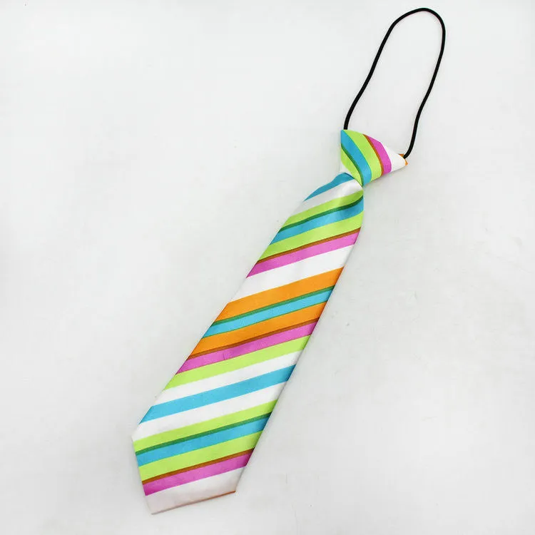 Neck tie fashion boys necktie choker kids striped bow tie children cravat neckwear
