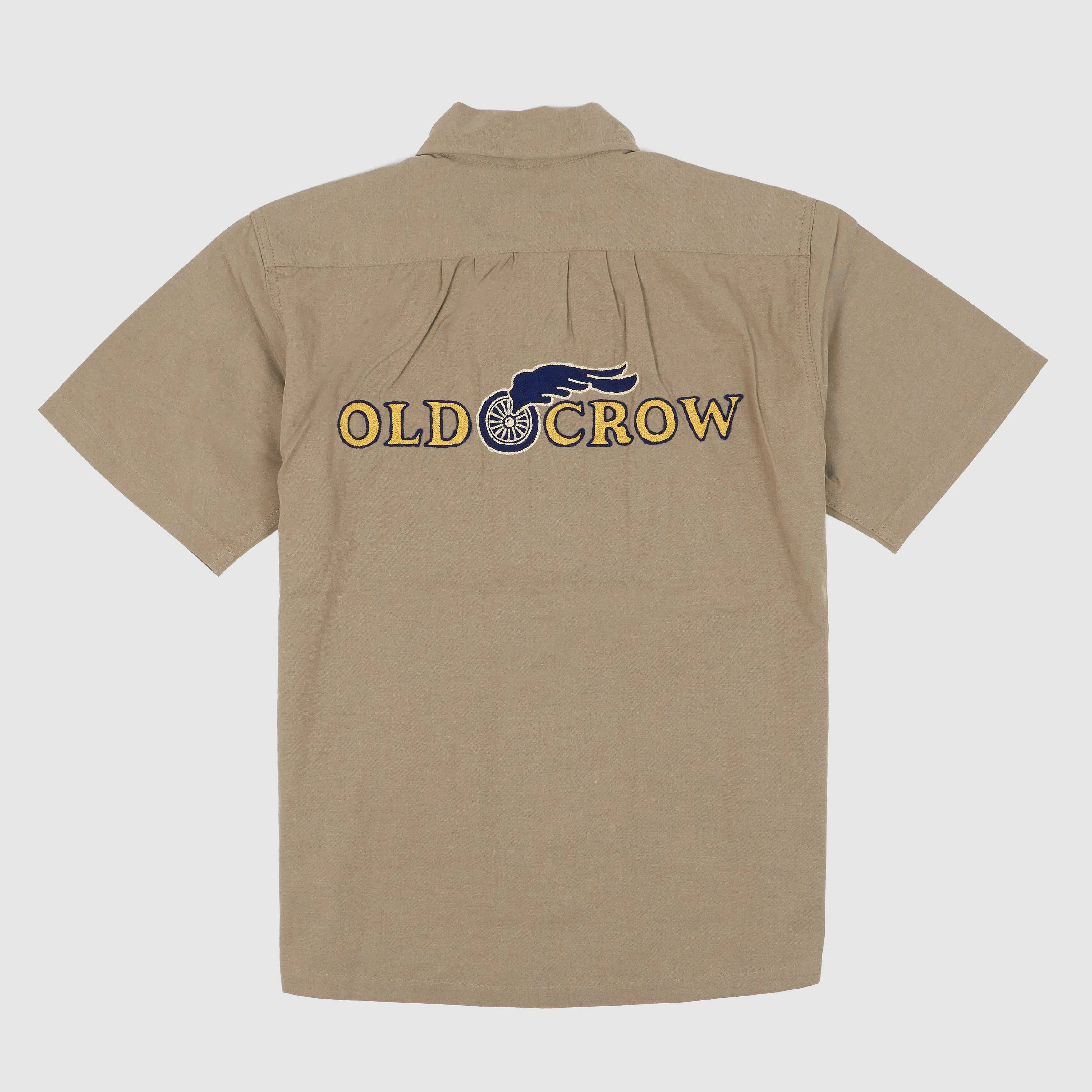 Old Crow Speed Shop by Glad Hand & Co. Crow Wheels  Short Sleeve Garage Shirt