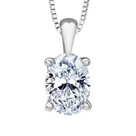 Oval Cut Canadian Diamond Pendant