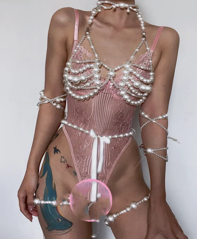 Pearl Chest Chain Accessories KF90069