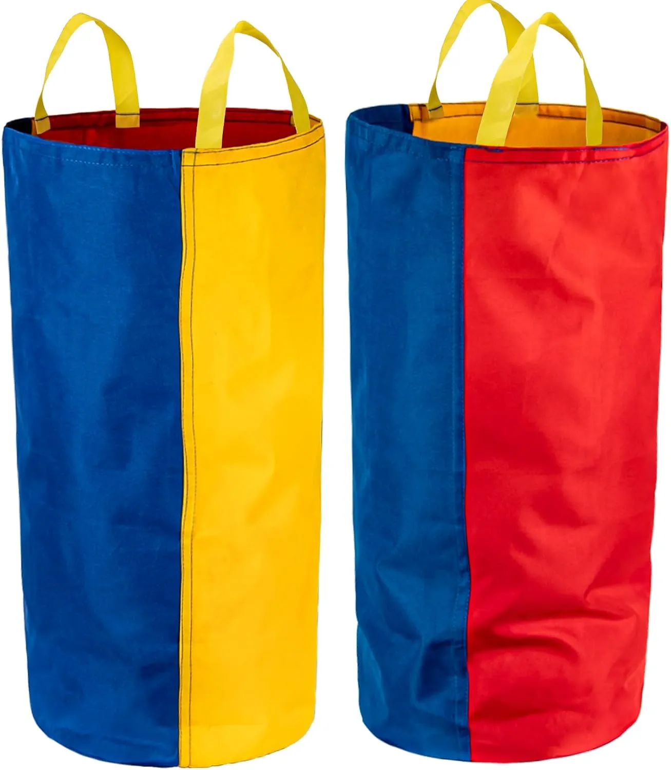 Potato Sack Race Bags - 2 PCS Sack Race Bags for Kids Carnival Outdoor Games Outdoor Yard Family Games for Kids Birthday Party Games Family Reunion Games Red,Yellow,and Blue