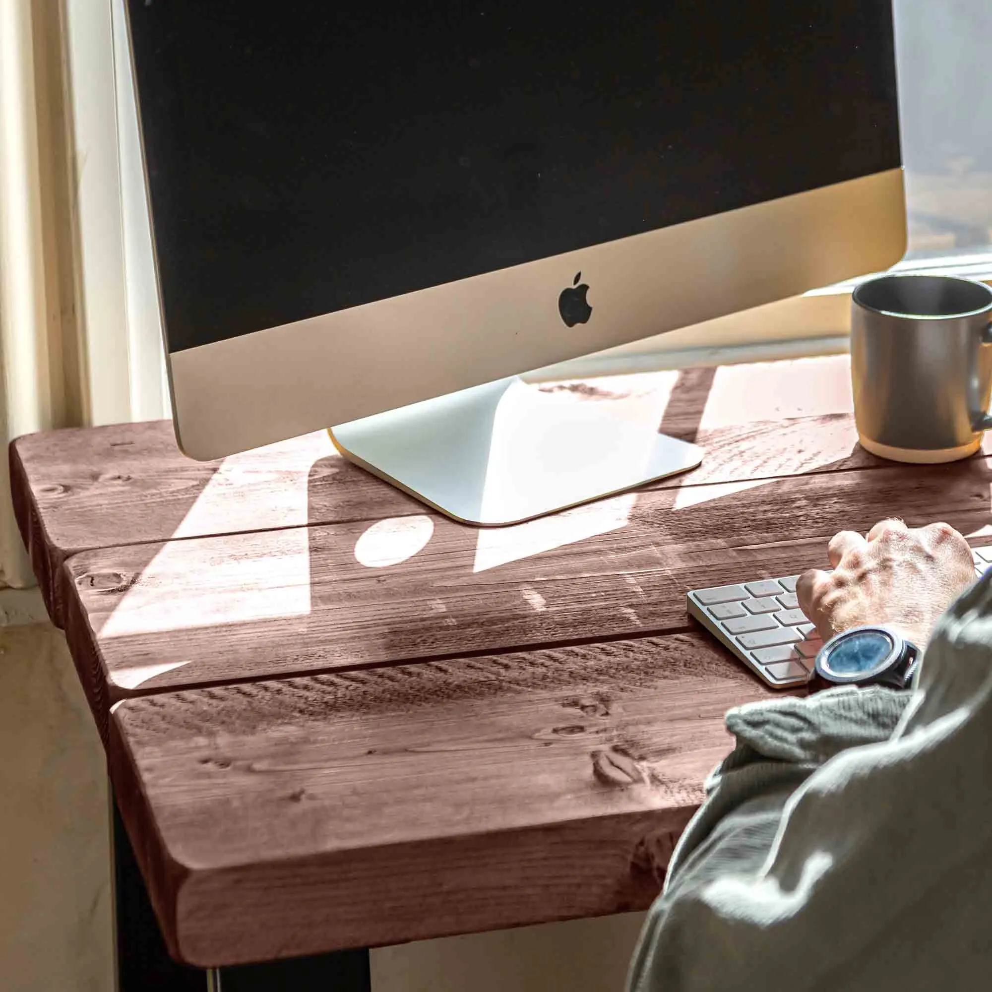 Rustic Office Desk | Hairpin Leg