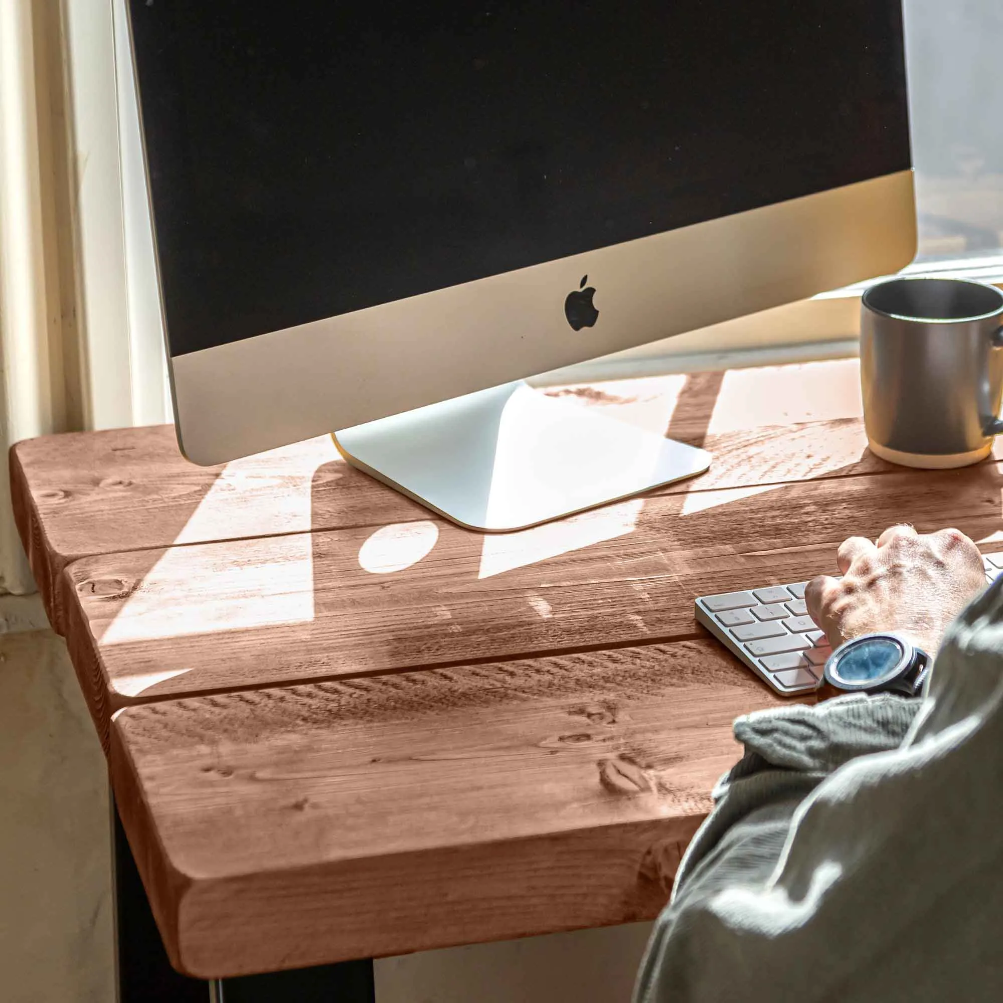 Rustic Office Desk | Hairpin Leg