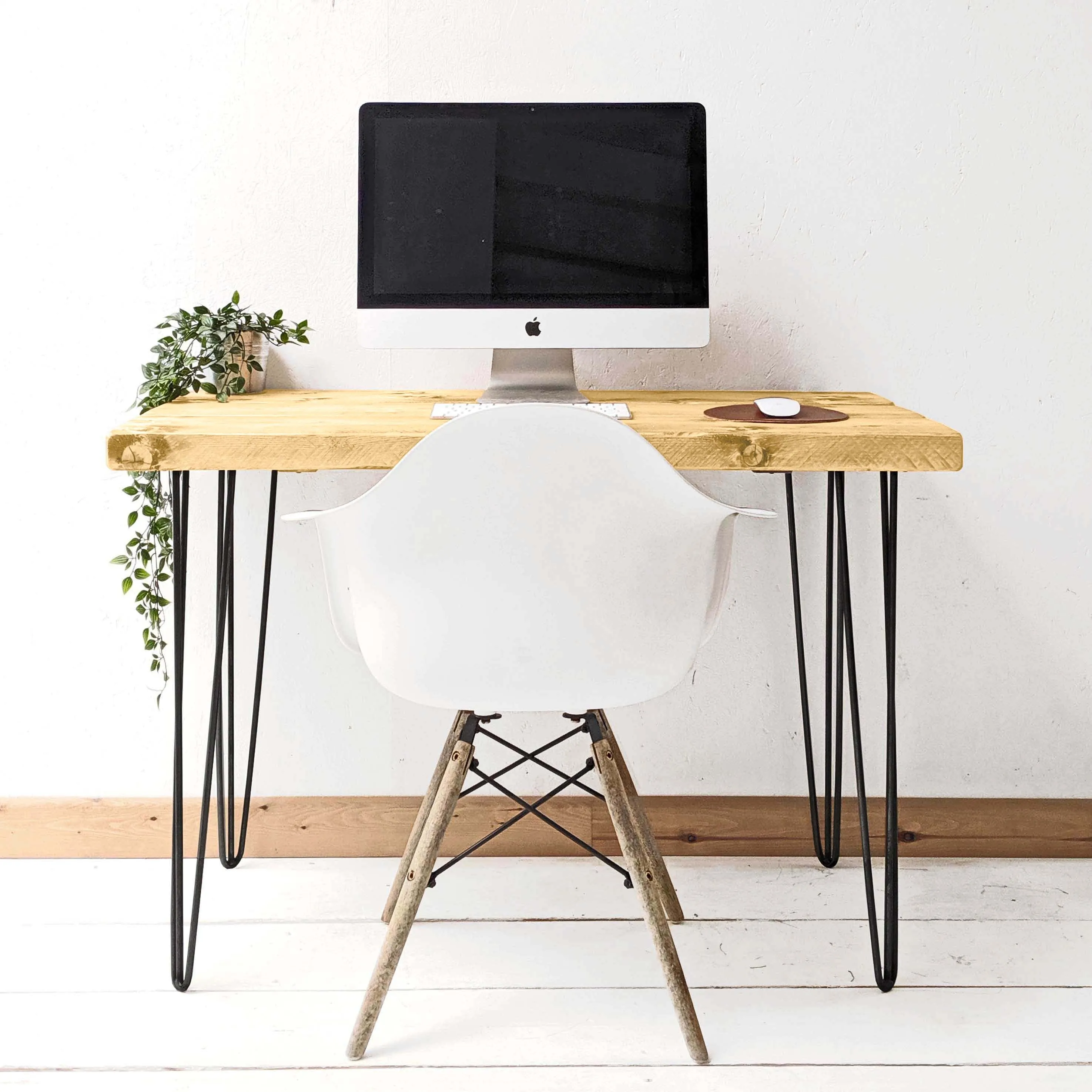 Rustic Office Desk | Hairpin Leg