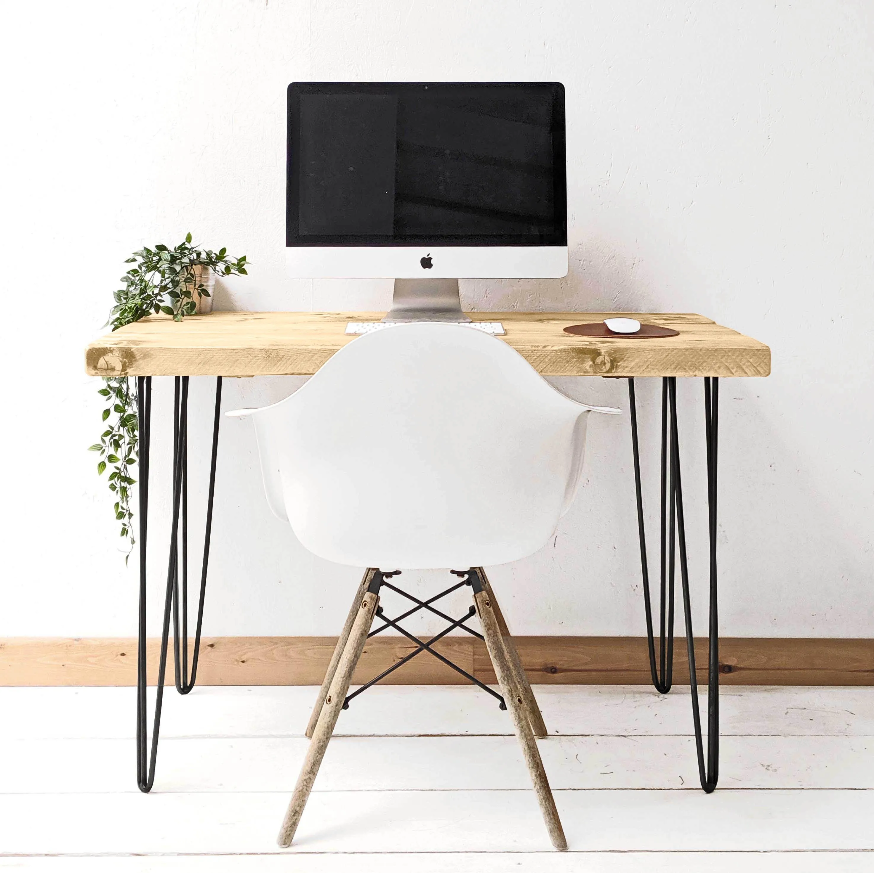 Rustic Office Desk | Hairpin Leg