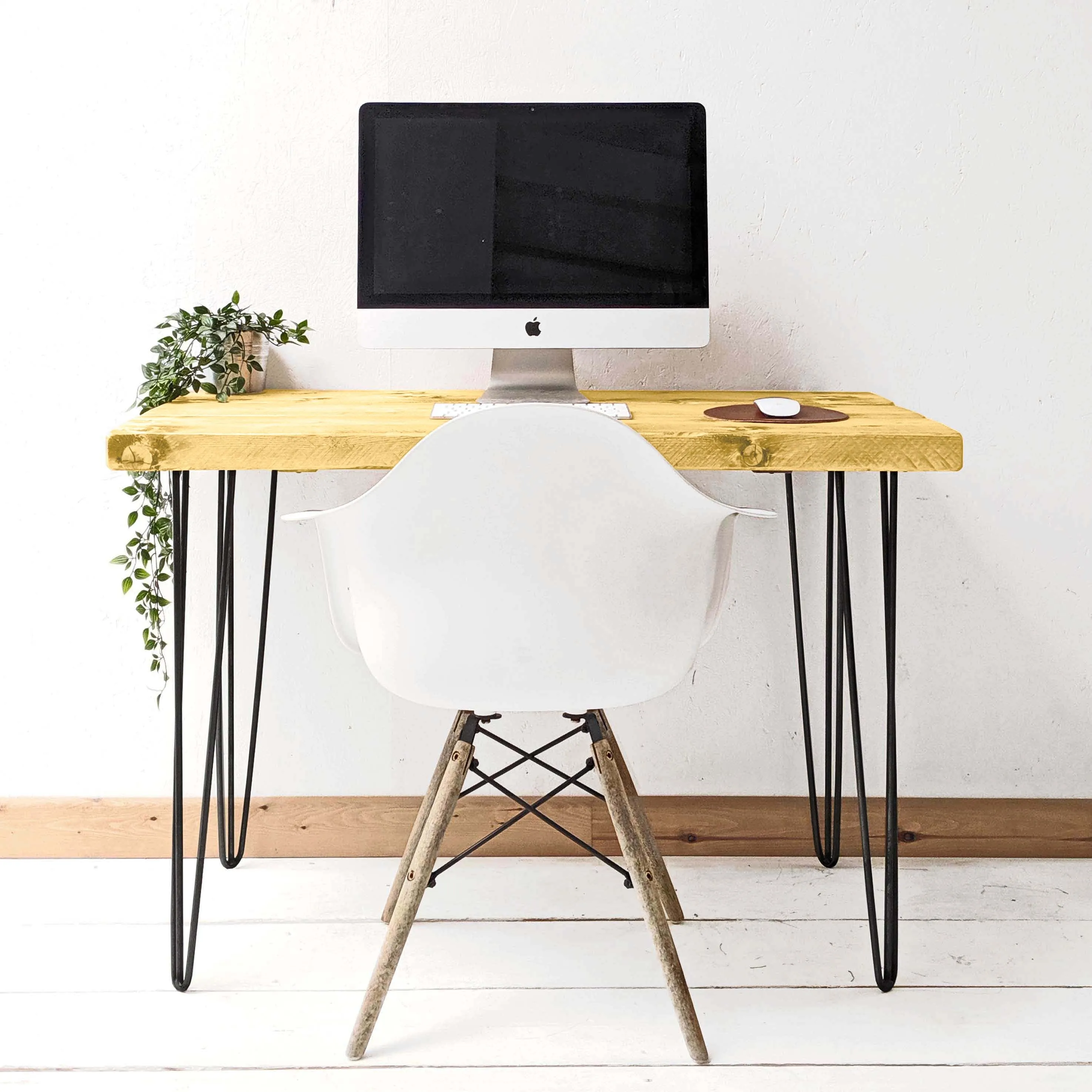 Rustic Office Desk | Hairpin Leg