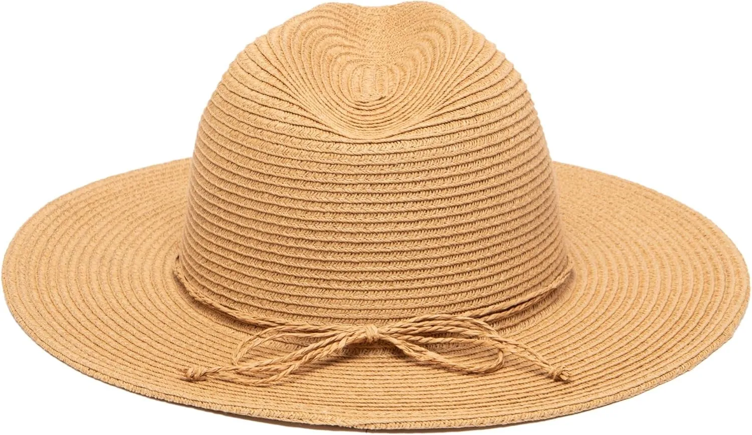 San Diego Hat Co. Women's Water Repellent Fedora with Tie (Natural) - UPF 50  Sun Protection and Water Resistant