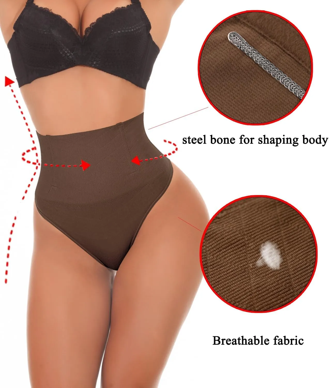 SEXYWG Women Waist Cincher Girdle Tummy Control Thong Panty Slimmer Body Shaper