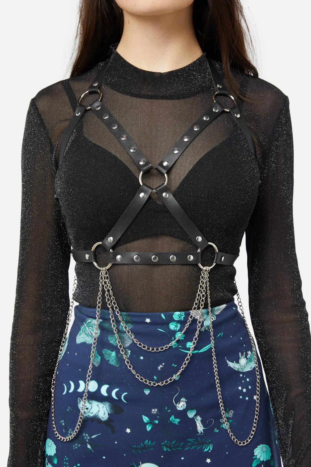 Stud & Chain Chest Harness