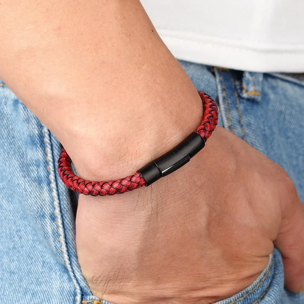 Terra Cotta Leather Bracelet