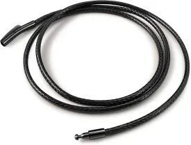 Waterproof Braided Leather Necklace Cord Chain for Men Women, with Sturdy Silver/Black Clasp, 2MM/3MM Flexible Brown/Black Rope Chain for Pendant 16"-30" Length (Send Gift Box)