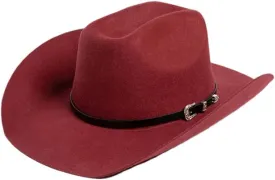 Women 100% Australia Wool Felt Cowboy Hat Unisex Wide Brim Felt Hat with PU Belt